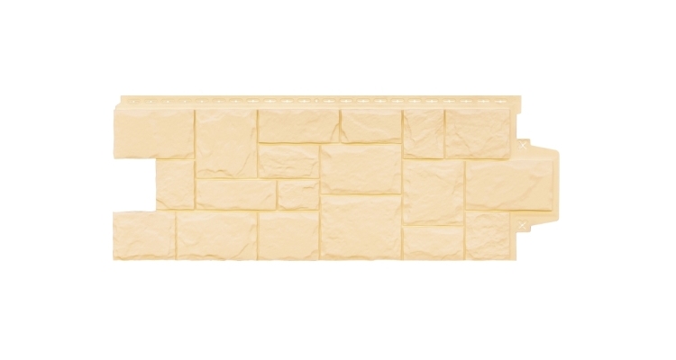 Фасадная панель GL Крупный камень Classic бежевый