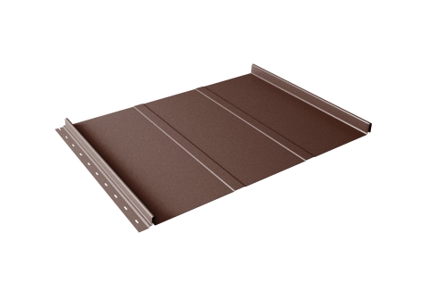 Кликфальц Line Grand Line 0.5 Velur X с пленкой на замках RAL 8017 шоколад