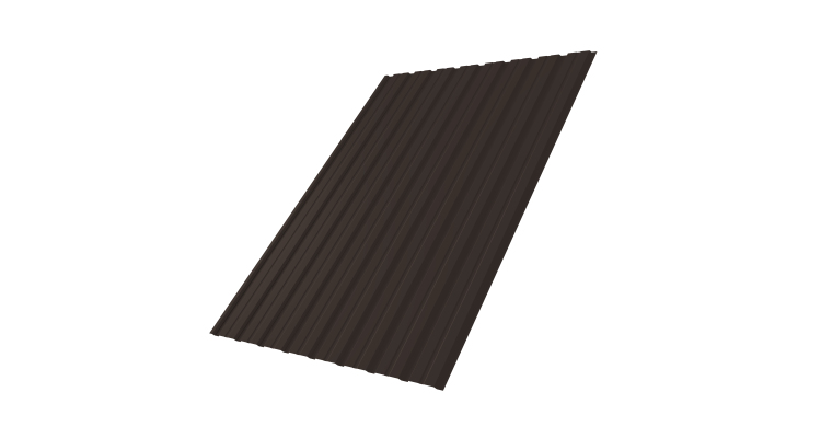 Профнастил С10В 0.5 Rooftop Бархат RR 32 темно-коричневый