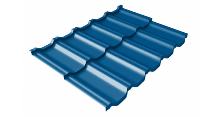 Профиль волновой модульный квинта uno Grand Line c 3D резом 0,45 PE RAL 5005 сигнальный синий