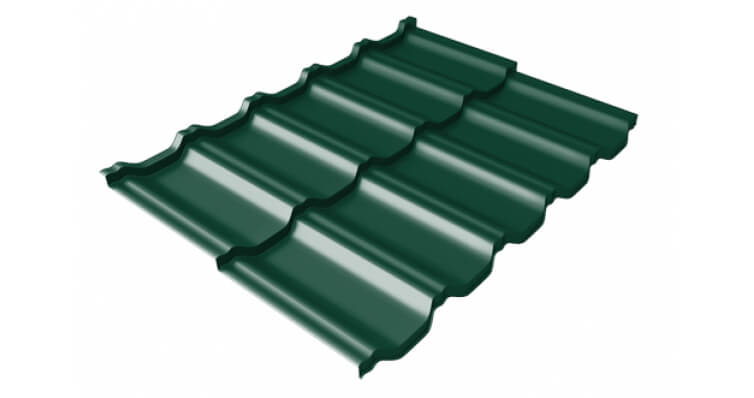 Профиль волновой модульный квинта uno GL c 3D резом 0,45 PE RAL 6005 зеленый мох