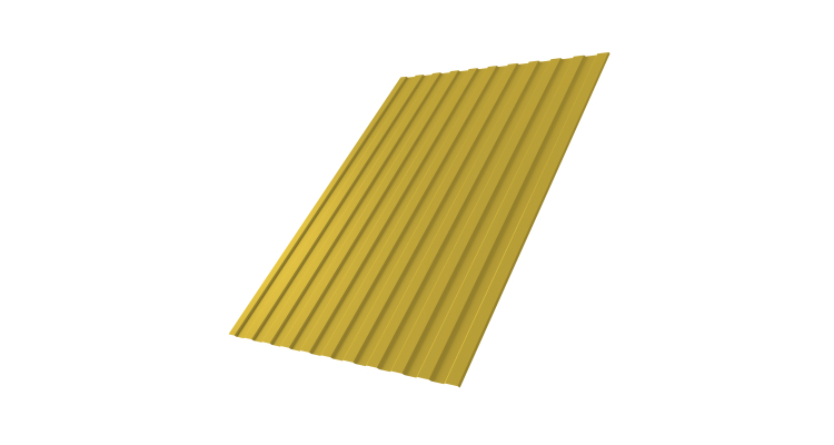 Профнастил С8А 0,45 PE RAL 1018 цинково-желтый