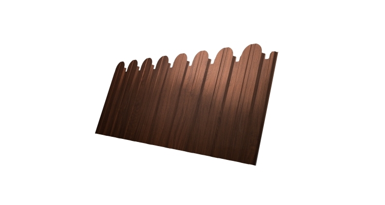 Профнастил С10B фигурный 0,45 Print Elite с пленкой Choco Wood TwinColor