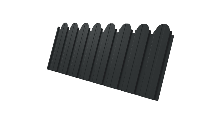 Профнастил С10B фигурный 0,5 Velur X RAL 7016 антрацитово-серый