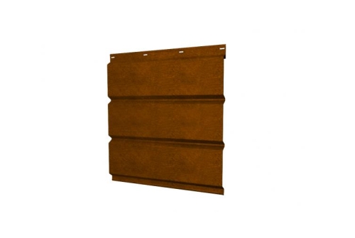 Софит металлический без перфорации 0,45 Print Elite с пленкой Golden Wood TwinColor