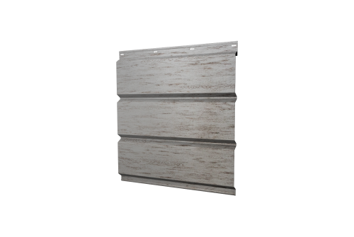 Софит металлический без перфорации 0,45 Print Elite с пленкой Snow Wood TwinColor