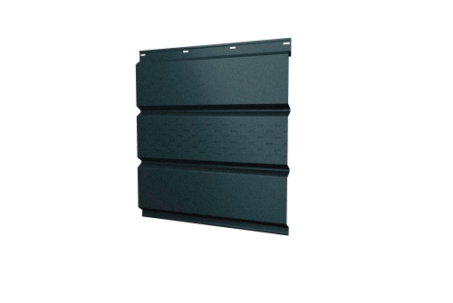 Софит металлический центральная перфорация 0,5 GreenCoat Pural BT, matt с пленкой RAL 7016 антрацитово-серый