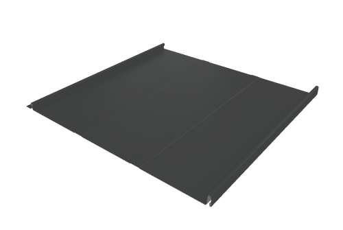 Фальц двойной стоячий Line Grand Line 0,5 Rooftop Бархат с пленкой на замках RAL 7016 антрацитово-серый