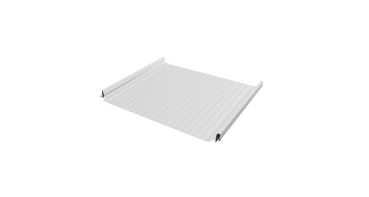 Кликфальц Pro Gofr Grand Line 0,45 PE с пленкой на замках RAL 9003 сигнальный белый