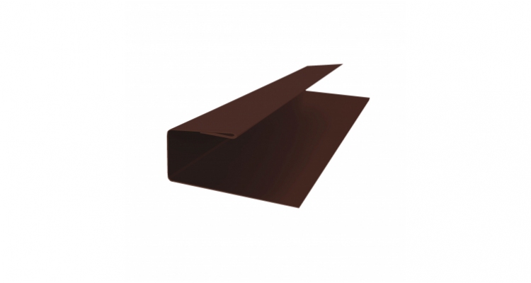 J-Профиль 12мм 0,5 GreenCoat Pural BT, Matt RR 887 шоколадно-коричневый (RAL 8017 шоколад) (2м)