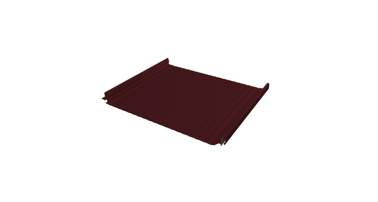 Кликфальц Pro Gofr Grand Line 0,45 Drap ST с пленкой на замках RAL 3005 красное вино