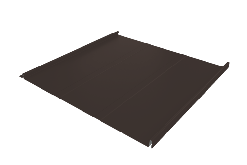 Фальц двойной стоячий Line Grand Line 0,5 Satin Matt TX с пленкой на замках RR 32 темно-коричневый