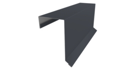 Планка торцевая кровельная фальц 65х97 0,5 PE с пленкой RAL 7024 мокрый асфальт (2м)