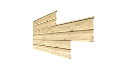 Сайдинг Металл Профиль Lбрус-XL-14х335 (ECOSTEEL_T-12-Орех-0.45)