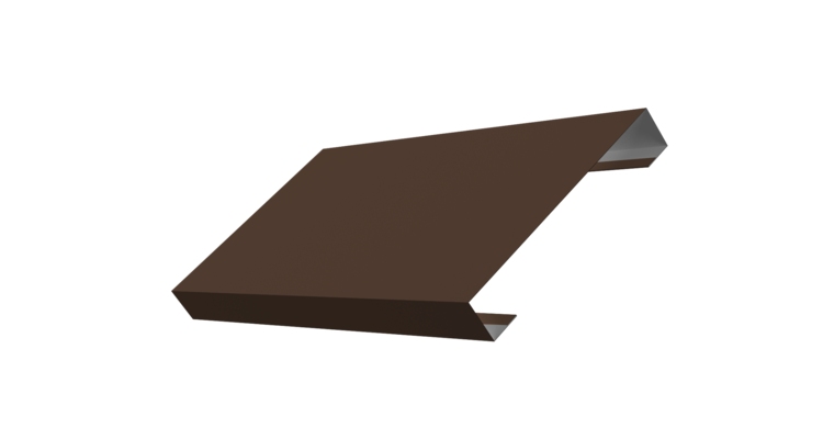 Ламель лицевая 125 забора жалюзи Texas 0.5 Drap с пленкой RAL 8017 шоколад