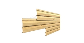Сайдинг Металл Профиль Lбрус-XL-14х335 (ECOSTEEL_T-01-Персик. Дерево-0.5)