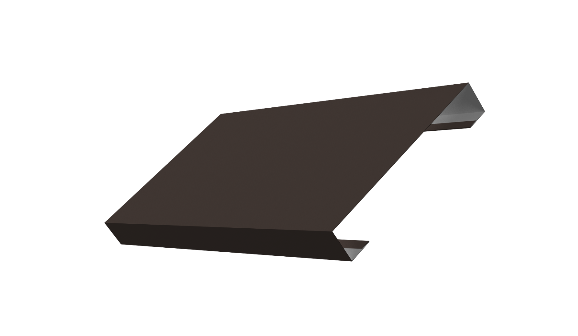 Ламель лицевая 125 забора жалюзи Texas 0.5 Atlas X с пленкой RR 32 темно-коричневый