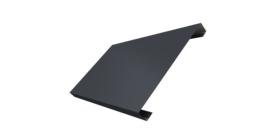 Ламель лицевая 200 забора жалюзи Texas 0.5 Rooftop Бархат с пленкой RAL 7024 мокрый асфальт