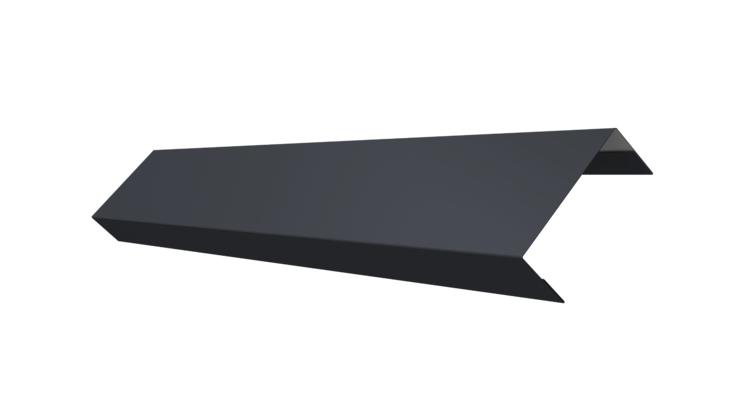 Ламель обратная 50 забора жалюзи Texas 0.45 Drap TwinColor с пленкой RAL 7024 мокрый асфальт