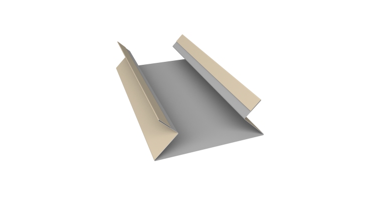 Планка угла внутреннего составная верхняя 0,45 PE с пленкой RAL 1015 светлая слоновая кость (3м)