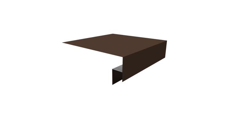 Планка околооконная сложная Экобрус Grand Line 250х50х25 0,45 PE с пленкой RAL 8017 шоколад (3м)