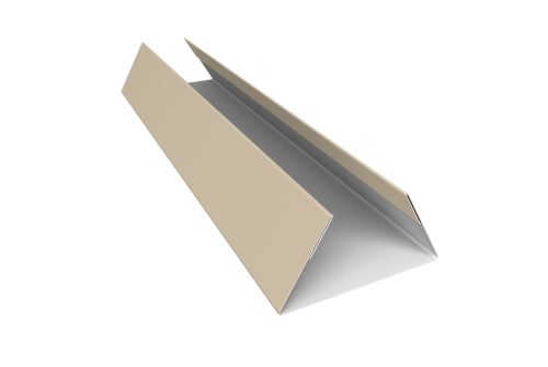 Планка стыковочная составная нижняя 0,5 Satin с пленкой RAL 1015 светлая слоновая кость (3м)