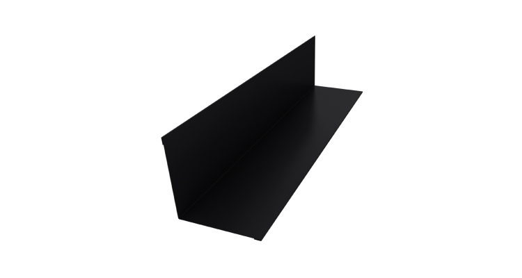 Угол внутренний 110х110 0,45 PE с пленкой RAL 9005 черный (3м)