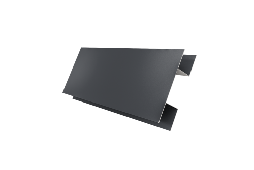 Планка H-образная стыковочная сложная 0,5 Satin Matt RAL 7024 мокрый асфальт (2м)