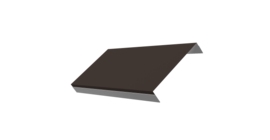 Ламель обратная 150 забора жалюзи Texas стартовая/финишная для калиток и ворот 0,45 Drap с пленкой RR 32 темно-коричневый