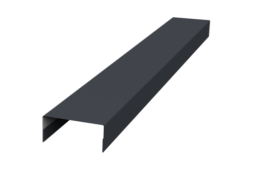 Крышка 30х20 жалюзи Texas 0,45 Drap ST RAL 7024 мокрый асфальт (2м)