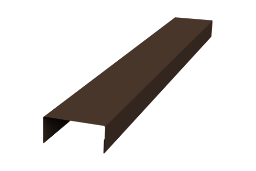 Крышка 45х20 жалюзи Texas 0,5 Satin Matt RAL 8017 шоколад (2,5м)