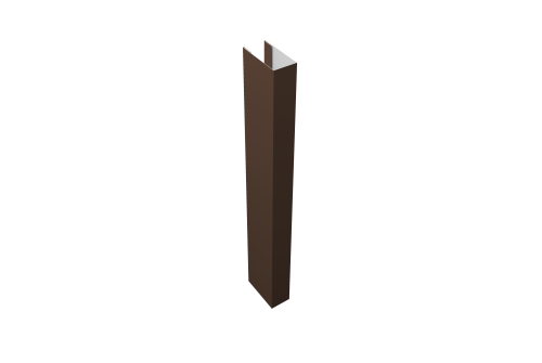 Стойка Texas для калиток и ворот 0,5 Drap RAL 8017 шоколад (3м)
