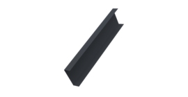 Декоративная накладка на столб универсальная 60х60 для забора жалюзи 0,45 PE-Double RAL 7024 мокрый асфальт (3м)