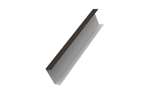 Декоративная накладка на столб универсальная 60х60 для забора жалюзи 0,45 Drap TR RR 32 темно-коричневый (1,8м)