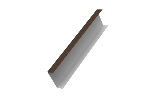 Декоративная накладка на столб универсальная 60х60 для забора жалюзи 0,45 Drap TR RAL 8017 шоколад (2м)