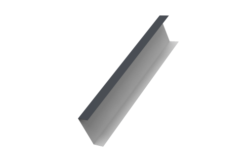 Декоративная накладка на столб универсальная 60х60 для забора жалюзи 0,45 Drap TR RAL 7024 мокрый асфальт (2,5м)