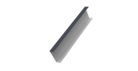 Декоративная накладка на столб универсальная 60х60 для забора жалюзи 0,5 Rooftop Бархат RAL 7024 мокрый асфальт (1,8м)