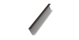 Декоративная накладка на столб универсальная 60х60 для забора жалюзи 0,5 PurPro RR 32 темно-коричневый (1,8м)