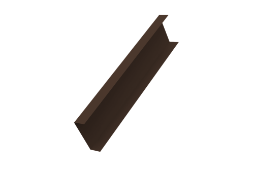 Декоративная накладка на столб универсальная 62х55 для забора жалюзи 0,45 Drap-double TX RAL 8017 шоколад (2,5м)