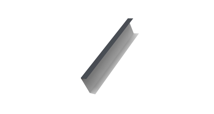 Декоративная накладка на столб универсальная 62х55 для забора жалюзи 0,5 Drap TX RAL 7024 мокрый асфальт (1,8м)