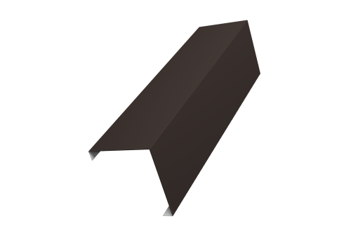 Декоративная накладка на столб универсальная угловая 60х60 для забора жалюзи 0,5 Satin Matt RR 32 темно-коричневый (2м)