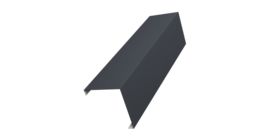 Декоративная накладка на столб универсальная угловая 62х55 для забора жалюзи 0,7 PE RAL 7024 мокрый асфальт (2м)