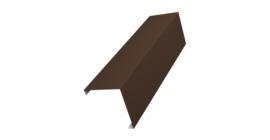 Декоративная накладка на столб универсальная угловая 62х55 для забора жалюзи 0,45 Drap TR RAL 8017 шоколад (2,5м)