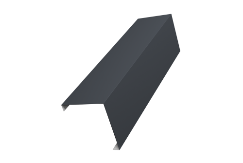 Декоративная накладка на столб универсальная угловая 80х80 для забора жалюзи 0,5 Drap RAL 7024 мокрый асфальт (2м)