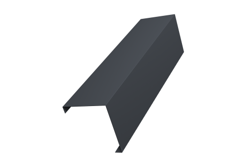 Декоративная накладка на столб универсальная угловая 80х80 для забора жалюзи 0,5 Atlas X RAL 7024 мокрый асфальт (2,5м)