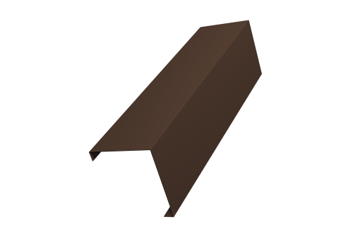 Декоративная накладка на столб универсальная угловая 80х80 для забора жалюзи 0,5 Atlas X RAL 8017 шоколад (2,5м)