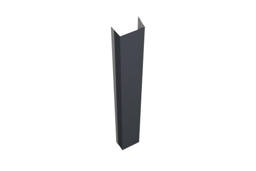 Крепежная планка нижняя Texas 0,5 Rooftop Бархат RAL 7024 мокрый асфальт (2м)