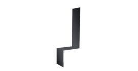 Планка примыкание боковое фальц 0,5 Drap RAL 7024 мокрый асфальт (3м)