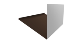 Планка примыкание верхнее к трубе фальц 0,5 Drap RAL 8017 шоколад (3м)