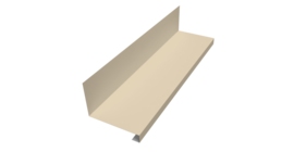 Планка примыкание нижнее к трубе фальц 0,45 Drap TX RAL 1015 светлая слоновая кость (2м)